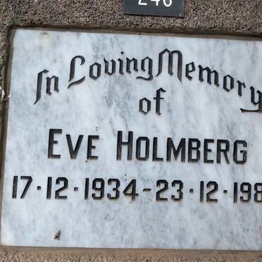 HOLMBERG Eve 1934-1986