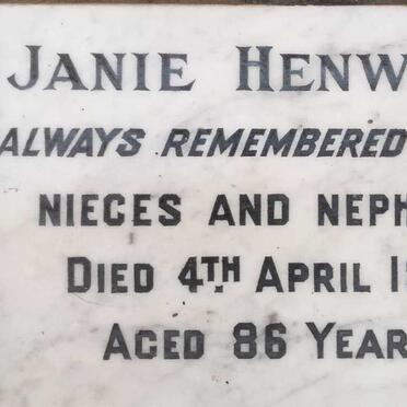 HENWOOD Janie -1957