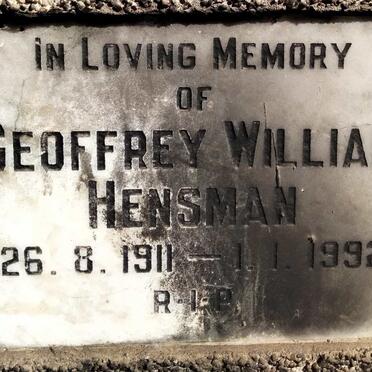 HENSMAN Geoffrey William 1911-1992