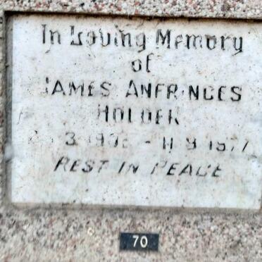 HOLDER James Anfrinces 1902-1977