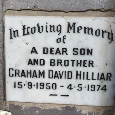 HILLIAR Graham David 1950-1974