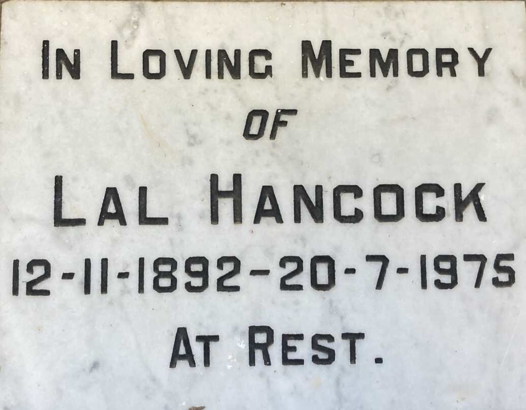 HANCOCK Lal 1892-1975