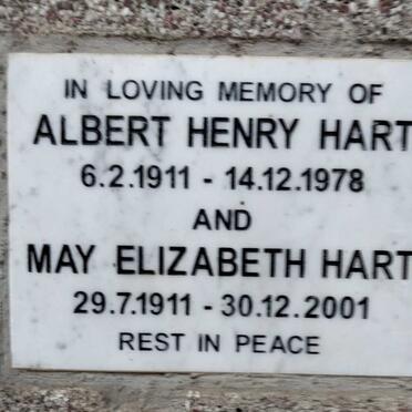 HART Albert Henry 1911-1978 & May Elizabeth 1911-2001