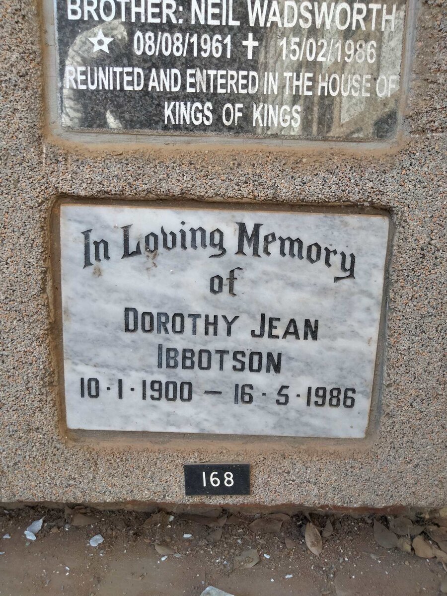 IBBOTSON Dorothy Jean 1900-1986