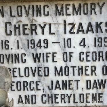 IZAAKS Cheryl 1949-1994