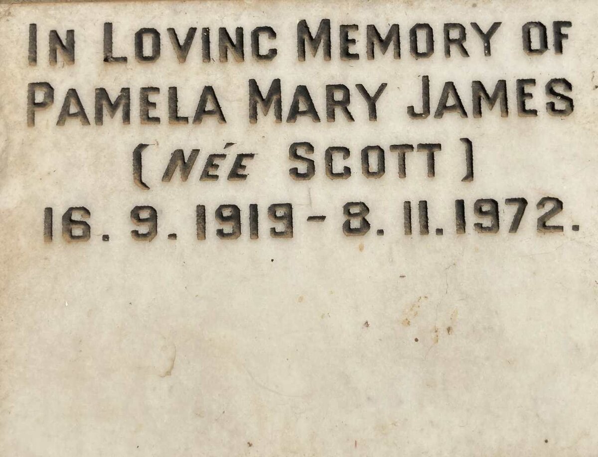 JAMES Pamela Mary nee SCOTT 1919-1972