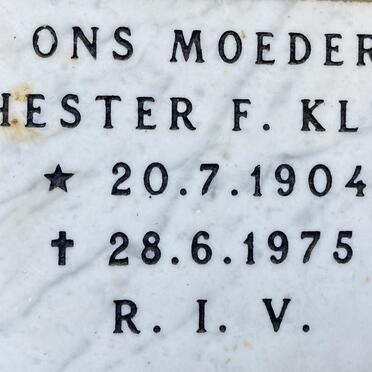 KLEU Hester F. 1904-1975
