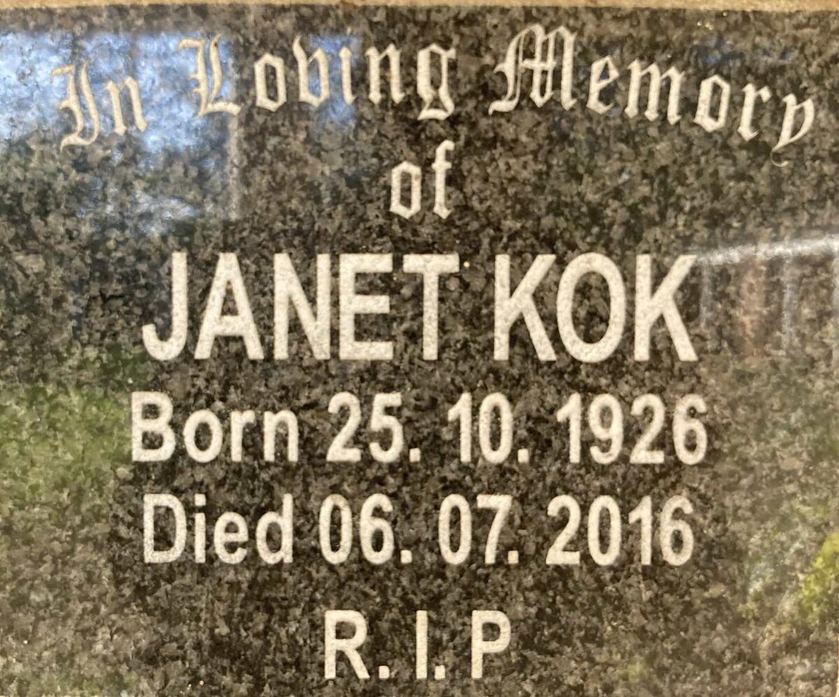 KOK Janet 1926-2016