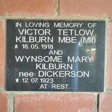 KILBURN Victor Tetlow 1918- & Wynsome Mary DICKERSON 1923-