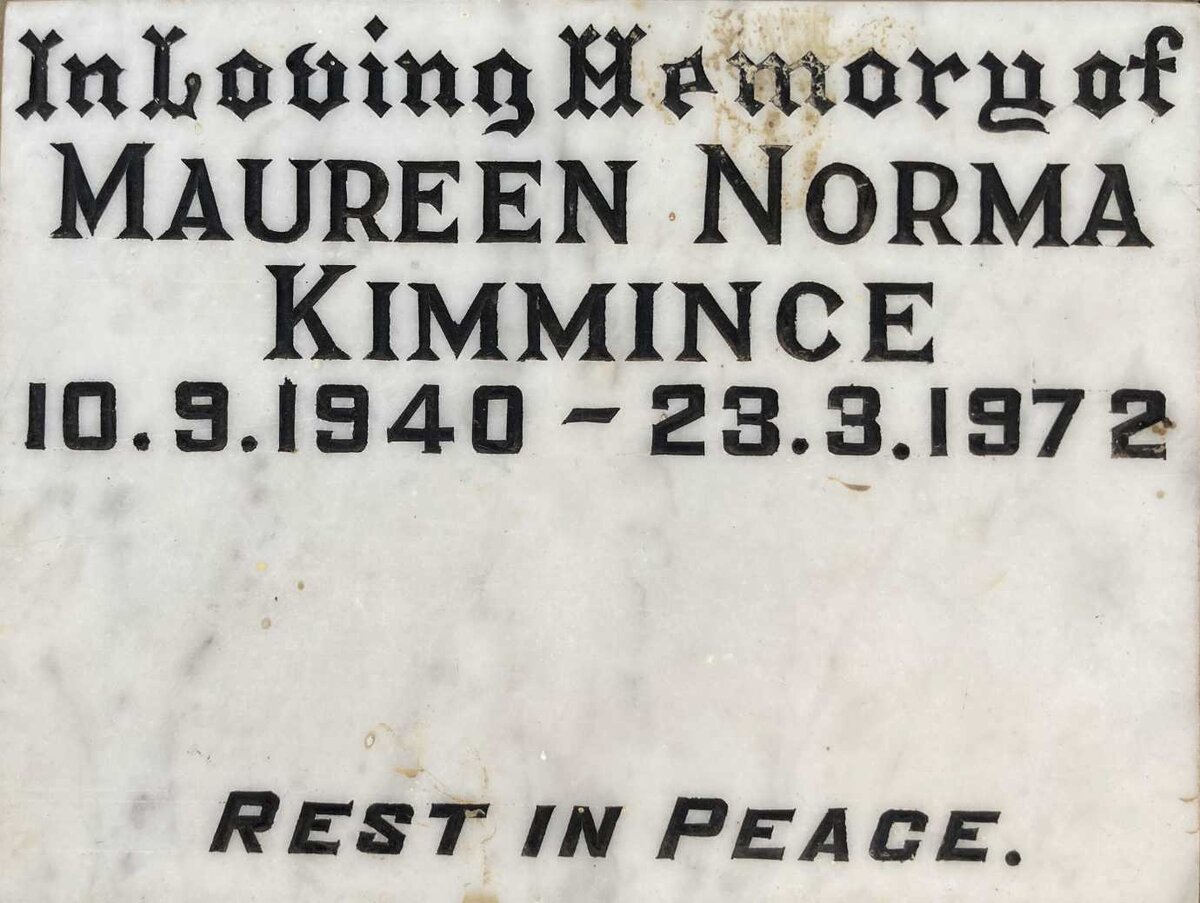 KIMMINCE Maureen Norma 1940-1972