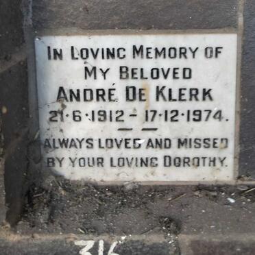 KLERK Andre, de 1912-1974