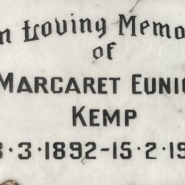 KEMP Margaret Eunice 1892-1972