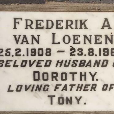 LOENEN Frederik A., van 1908-1969