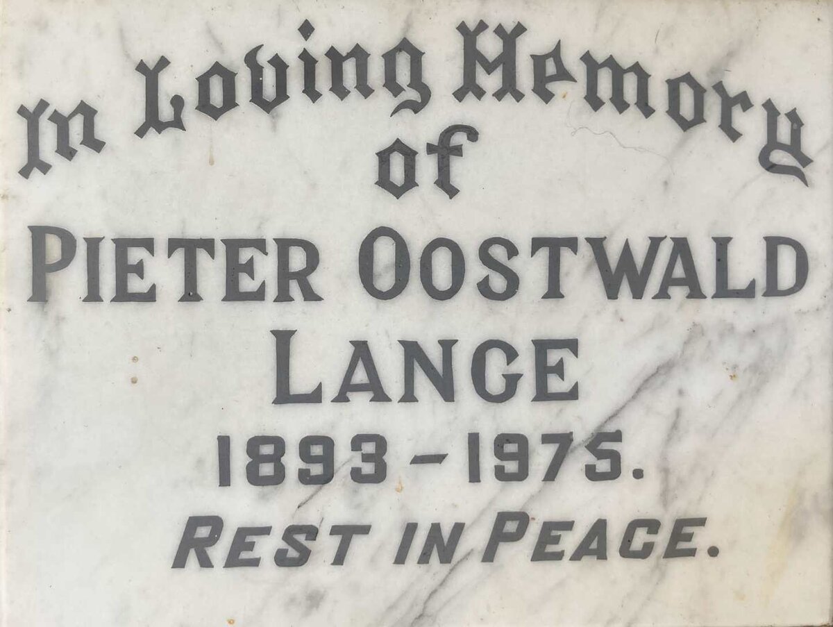 LANGE Pieter Oostwald 1893-1975