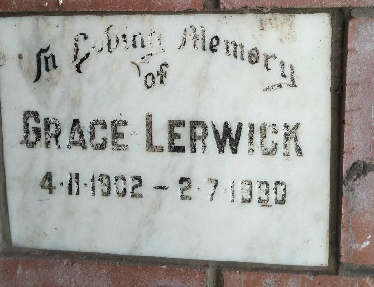 LERWICK Grace 1902-1990