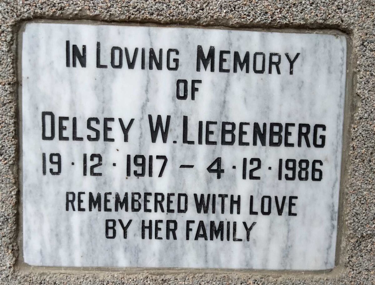 LIEBENBERG Delsey W. 1917-1986