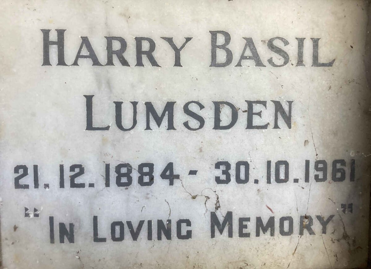 LUMSDEN Harry Basil 1884-1961