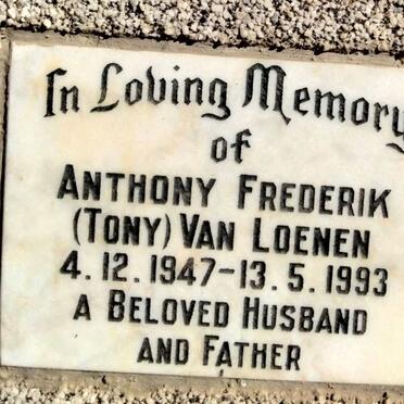 LOENEN Anthony Frederik, van 1947-1993