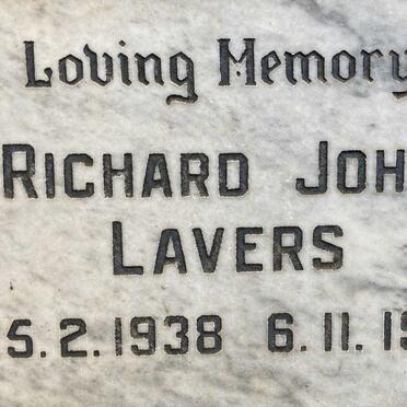 LAVERS Richard John 1938-1982