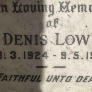 LOWE Denis 1924-1961