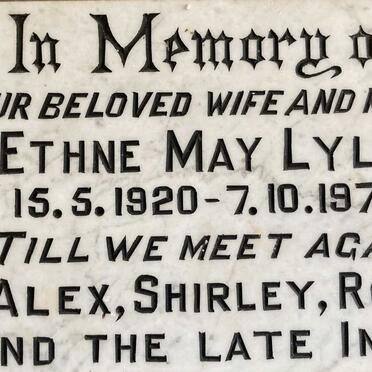 LYLE Ethne May 1920-1975