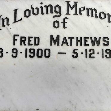 MATHEWS Fred 1900-1984