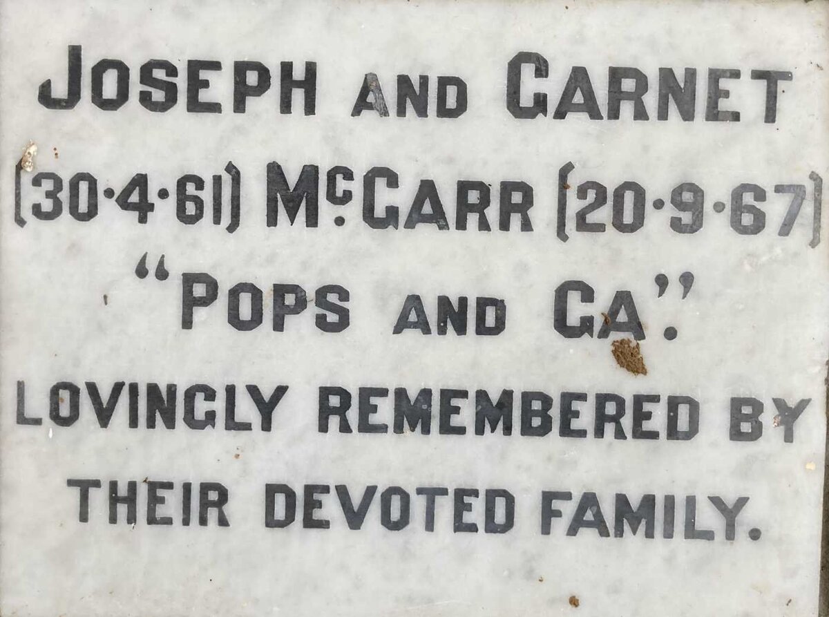 MCGARR Joseph -1961 :: Garnet -1967