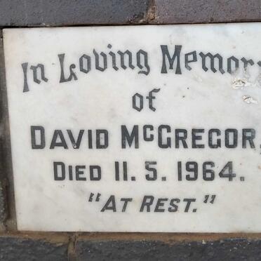 MCGREGOR David -1964