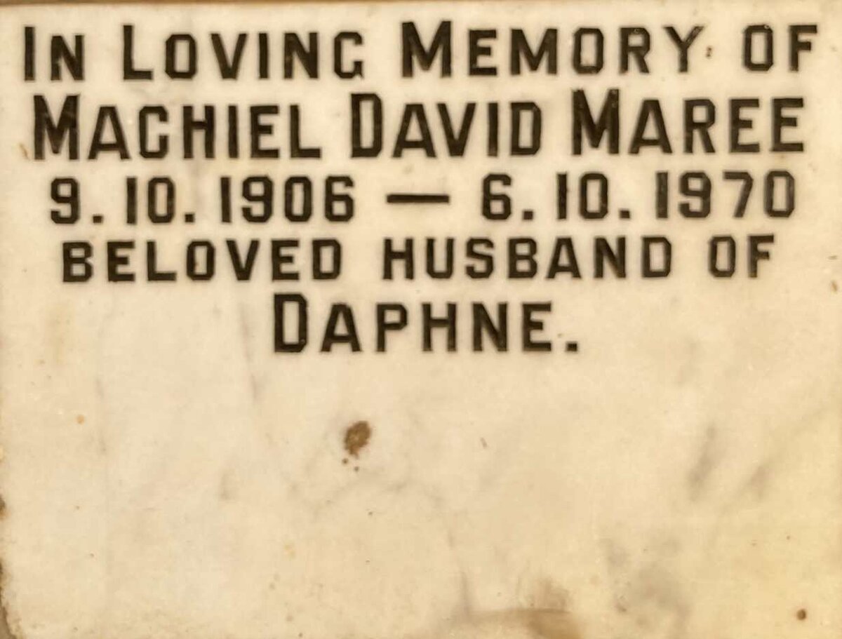 MAREE Machiel David 1906-1970