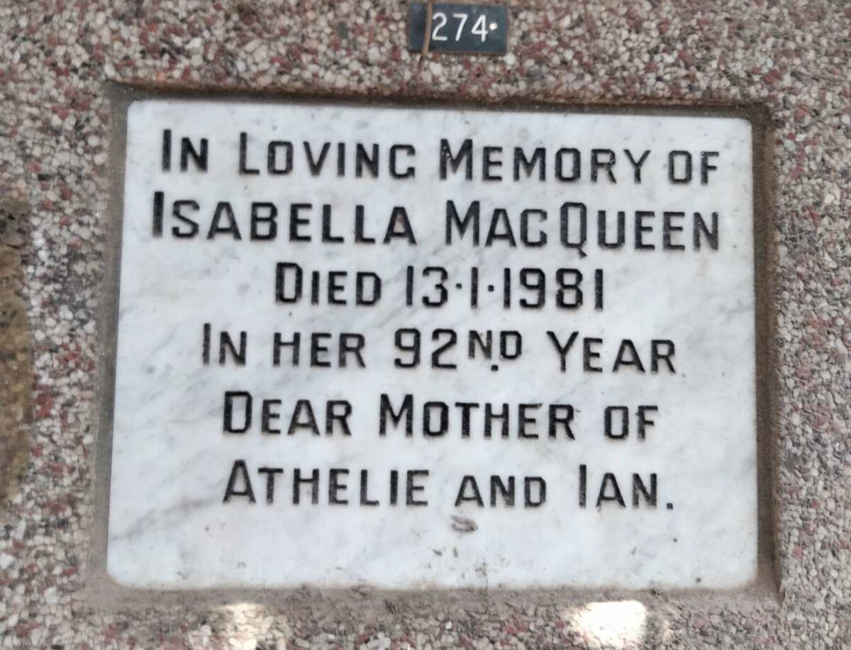 MACQUEEN Isabella -1981