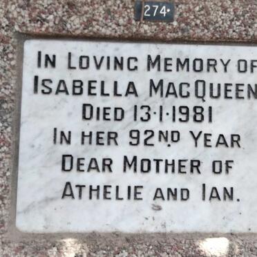 MACQUEEN Isabella -1981