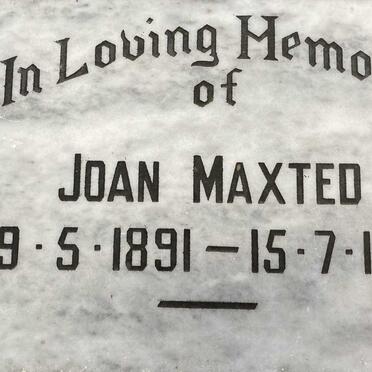 MAXTED Joan 1891-1985