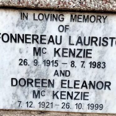 MCKENZIE Fonnereau Lauriston 1915-1983 & Doreen Eleanor 1921-1999