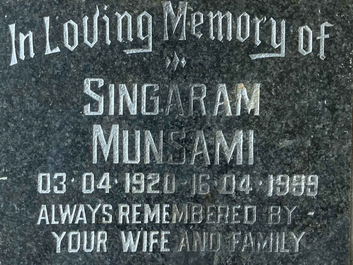 MUNSAMI Singaram 1920-1999