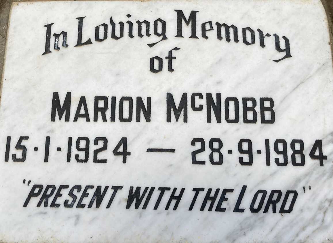 MCNOBB Marion 1924-1984