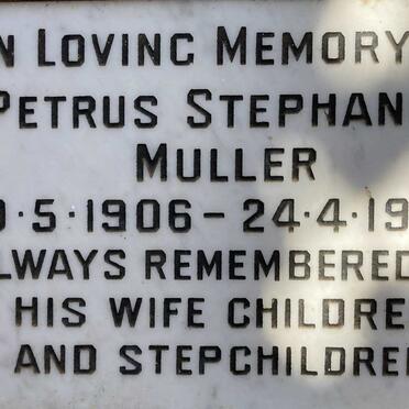 MULLER Petrus Stephanus 1906-1979