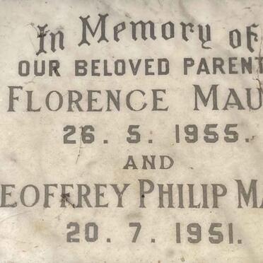 MASON Geoffrey Philip -1951 & Florence Maud -1955