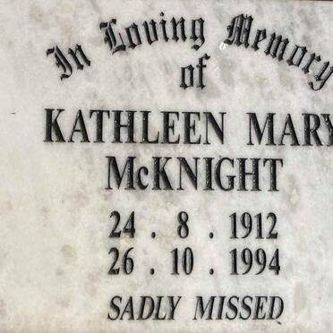 McKNIGHT Kathleen Mary 1912-1994