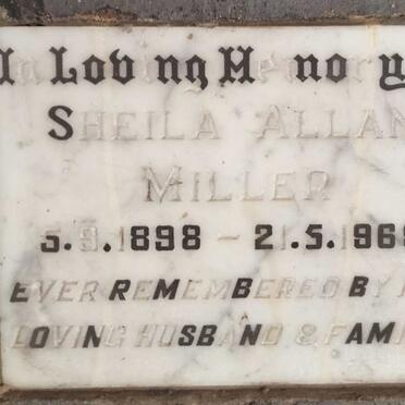MILLER Shiela Allan 1898-1969