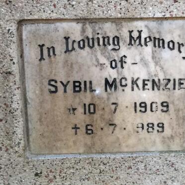 MCKENZIE Sybil 1909-1989