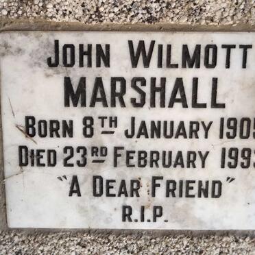 MARSHALL John Wilmott 1905-1993
