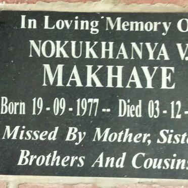 MAKHAYE Nokukhanya V. 1977-2000