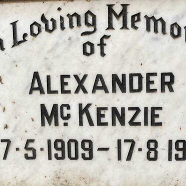 MCKENZIE Alexander 1909-1984