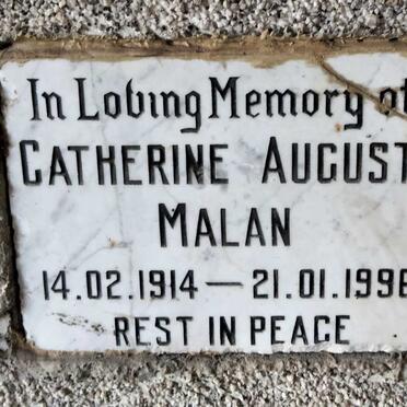 MALAN Catherine Augusta 1914-1996
