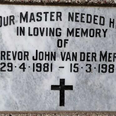 MERWE Trevor John, van der 1981-1984