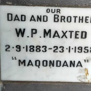 MAXTED W.P. 1883-1958