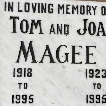 MAGEE Tom 1918-1995 & Joan 1923-1995