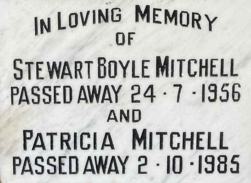 MITCHELL Stewart Boyle -1956 & Patricia Mitchell -1985