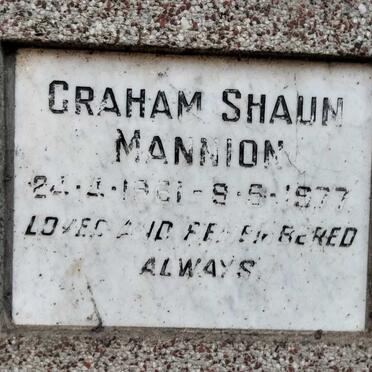 MANNION Graham Shaun 1961-1977