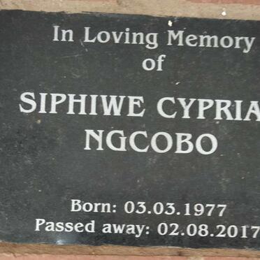 NGCOBO Siphiwe Cyprian 1977-2017